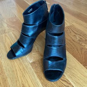 Cole Haan Black Leather Heeled Sandals